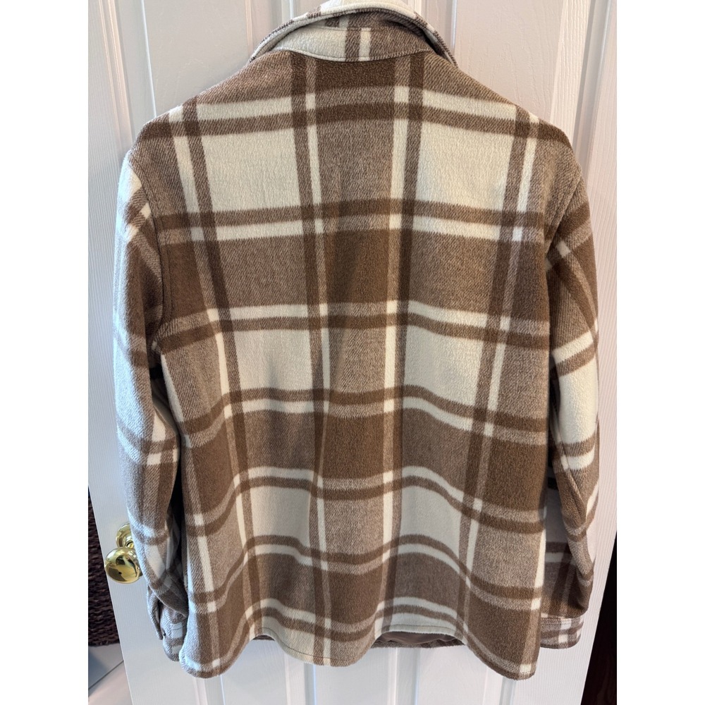 Ridgecut Toughwear Mens Small Brown Plaid Heavy Fleece Lined Jacket Coat - Picture 5 of 7